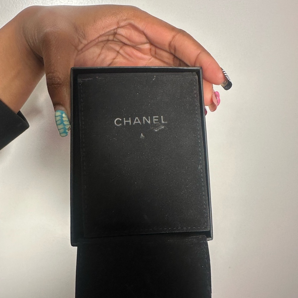 Authentic Single Chanel Drop Earring Crystal Tear… - image 3